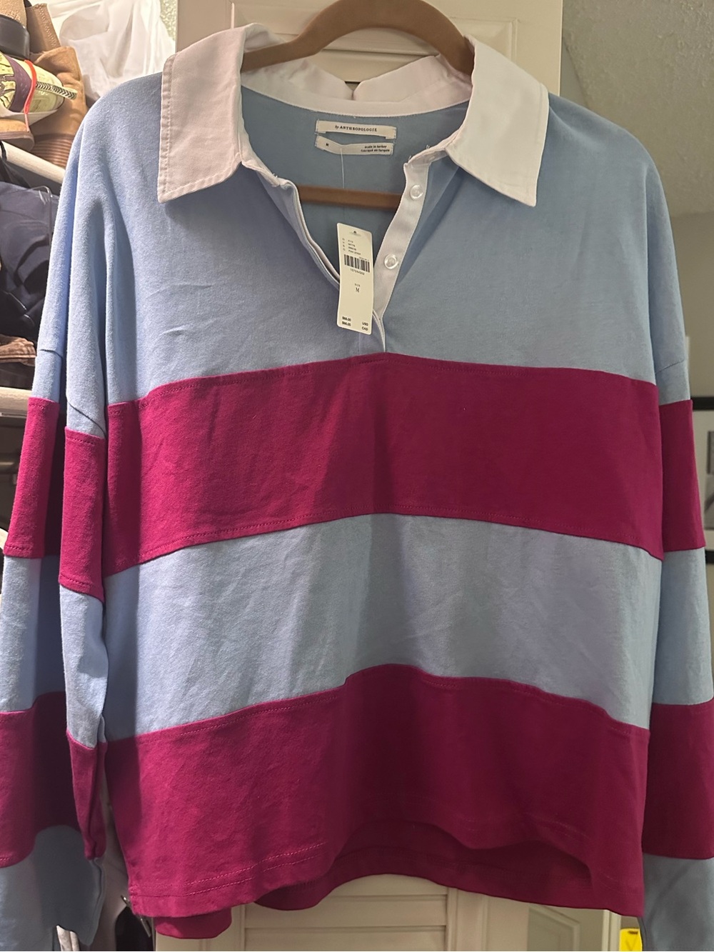 By Anthropologie Striped Rugby Top - Picture 3 of 6